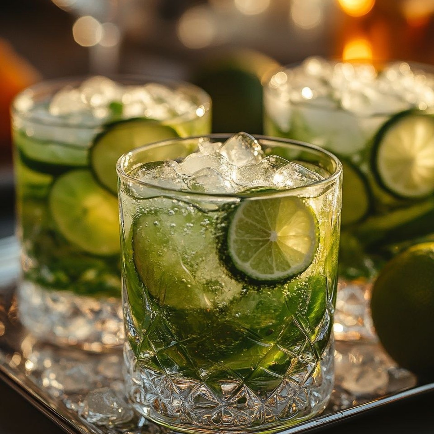 Caipirinhas servidas na festa
